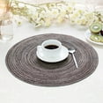 thumbnail image 4 of Round Linen Cup Coasters | Japanese Style Braided Heat-Insulated Place Mats for Bowls, Plates - Concise Nordic Creative Design, 4 of 8