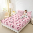 thumbnail image 4 of Castle Fairy Cartoon Pink Axolotl Queen Sheet Sets,Kawaii Salamander Bed Set, 4 of 7