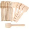 thumbnail image 1 of HLONK [1000 Pack Mini Wooden Spoons] 1000 Pack Mini Wooden Spoons | Bulk Disposable Square End Tasting Spoons for Ice Cream  Yogurt  and Dessert Sampling, 1 of 6