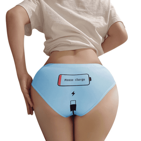 Meiodtion Underwear for Women Plus Size Briefs Seamless Comfort Panty Funny Waist Stretchable Panties Blue XXL