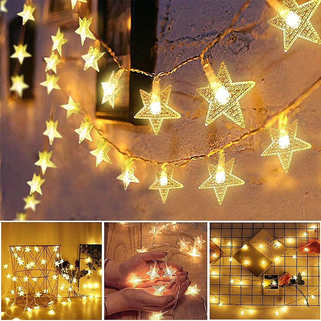 Elroy LED String Light Home Hotel Wall Hanging Star Strip Lamp Battery ...