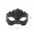 thumbnail image 3 of Red Masquerade Mask for Women 7 Inch Venetian Masquerade Masks for Party Halloween Accessory Mardi Gras Accessory, 1 Pack, 3 of 4