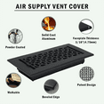 thumbnail image 5 of Achtek Air Supply Vent 8"x 10" Duct Opening (Overall 9-1/2"x 11-1/2") Solid Cast Aluminum Register Cover | Powder Coated, 5 of 13