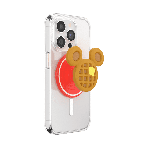 PopSockets Phone Grip for MagSafe, Magnetic Holder, Phone Stand, Disney - PopOut Mickey Waffle