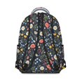 thumbnail image 3 of Pioneer Flower Floral Print Pattern Backpack for School, Cute School Bag with Adjustable Shoulder Straps and Padded Back, 15.3"x11"x7.1", 3 of 5