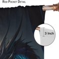 thumbnail image 6 of Dragon Phoenix Blackout Curtains Red Blue Sun Moon Thick Clouds Mythical Animal Fighting Window Treatments for Boys Kids Bedroom Living Room Kitchen 84" W X 84" L, 6 of 6