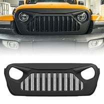 Front Bumper Grille Gladiator Style Grill For 2018-2024 Jeep Wrangler JL JLU JT Matte Black
