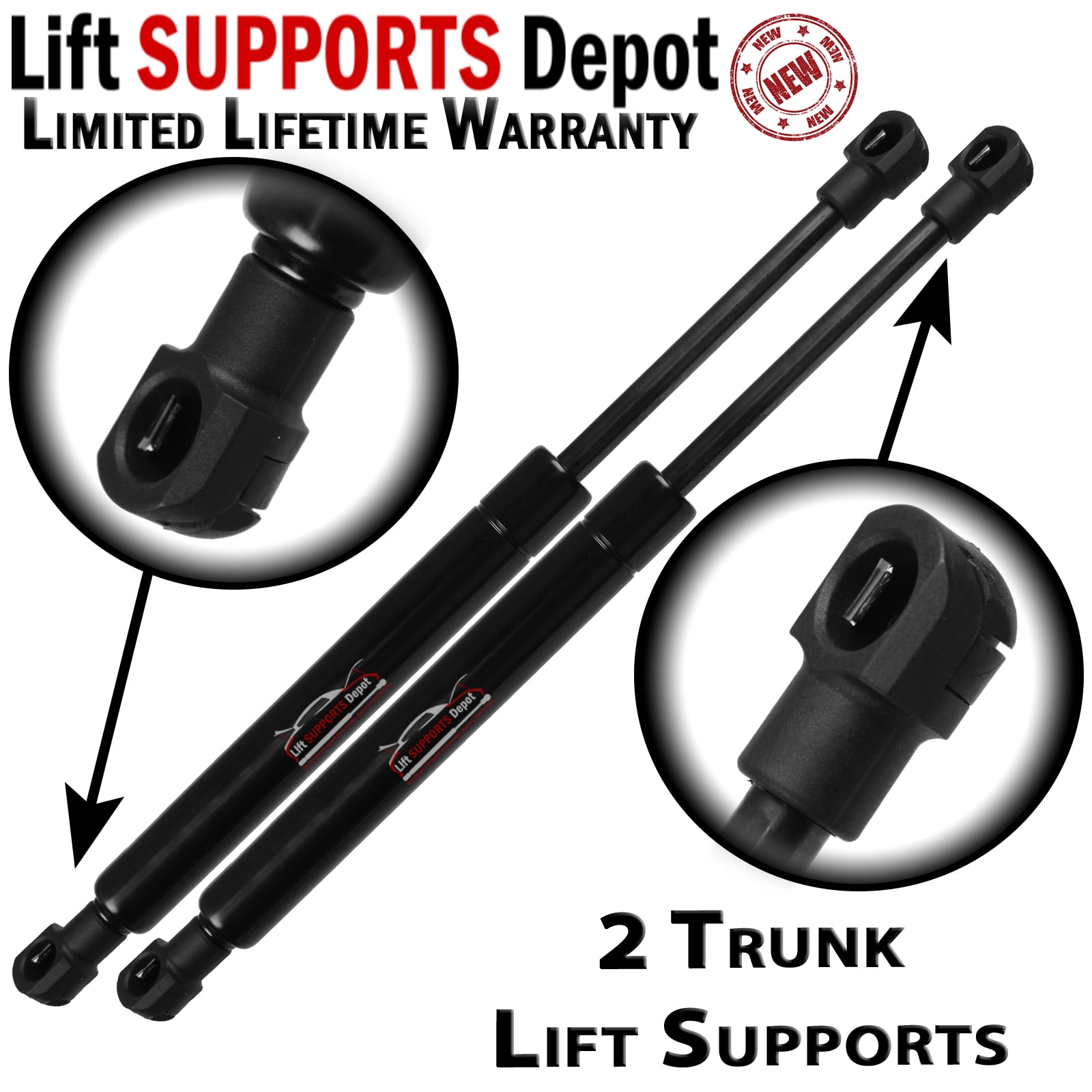 Qty 2 Fits Volvo S60 2001 to 2009 Trunk Made by Lift Supports Depot