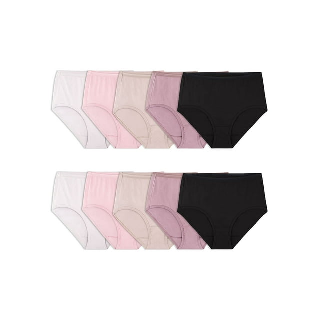 Culotte Brève en Coton pour Femmes, Ton Corps, Lot de 10, 10, Assorties