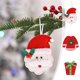thumbnail image 1 of Pack de 6 adornos para árbol de Navidad no tejidos | Renos, Papá Noel, muñecos de nieve, diseños de cajas de regalo | Rojo Plata Sandía Rojo | Tela suave y duradera | Decoraciones ligeras, 1 of 6