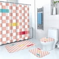 thumbnail image 1 of SIYTUAU Stylish Waterproof Shower Curtain Four Piece Set For Bathroom Dry And Wet Separation Non Slip Mat Set Easy To Clean Cloth, 1 of 5