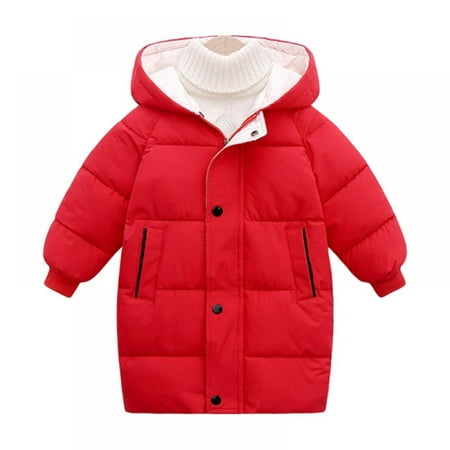 

Baby Boys Girls Hooded Down Jacket Boys Girls Kids Thicken Warm Winter Coat Outerwear Padded Parka 4-5 Years