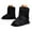 Black, variant on Womans Boots Fluffy Round Toe Suede Snow Winter Women Boots Comfy Plush Warm Short Outdoor Indoor Flat Shoes Womens Mid Calf Boots Black,Size 8