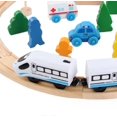 thumbnail image 3 of Juguetes de madera, juego de juguetes de tren 26 piezas, 3 of 3
