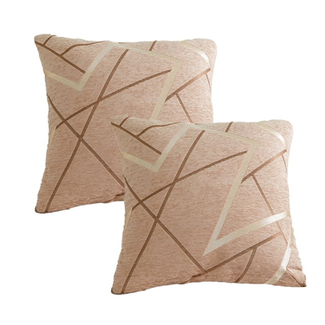 Funda de almohada cuadrada suave, moderna, cómoda, de chenilla con textura de punto Simple, 2 uds.