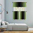 thumbnail image 6 of Abstract Ombre Kitchen Curtains Valances and Tiers Set of 3 Emerald Green and Black Gradient Tier Curtains and Valance with Rod Pocket for Small Windows, 27.5"x36", 6 of 9