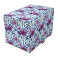 thumbnail image 1 of Spring Dog Crate Cover, Romantic Watercolor Pattern with Nosegay Flowers Print, Easy to Use Pet Kennel Cover Small Dogs Puppies Kittens, 7 Sizes, Azure Blue Pink, by Ambesonne, 1 of 6