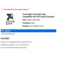 thumbnail image 2 of Front Right Lower Ball Joint - Compatible with 2015 Audi Q3 Quattro, 2 of 2