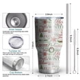 thumbnail image 6 of 30oz Multicolor Christmas Word Pattern Tumblers Stainless Steel Tumbler with Lid and Straw,Vacuum Insulated Double Wall Travel Tumbler Cups Mug with Cleaning Brush for Coffee,Tea, 6 of 7