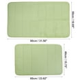 thumbnail image 2 of Unique Bargains 2 Pcs Memory Foam Bathroom Mat Non Slip Soft Bath Mats Rugs Machine Washable Green 40x60cm+50x80cm, 2 of 6