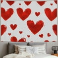 thumbnail image 2 of Creowell  Valentine's Day Heart Tapestry, Wall Hanging Tapestry Aesthetic Birthday Holiday Party Art Wall Carpet for Living Room Bedroom Dorm Ceiling Decor AP-60 40x30inch, 2 of 6