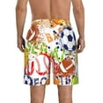 thumbnail image 3 of Disketp Men'S Swim Trunks Hawaiian Breathable Surf Beach Swimsuits Mesh Lining Beach Shorts With Pockets-Balls, 3 of 9