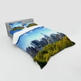 thumbnail image 2 of Ambesonne City Bedding Set 4 Pcs, Central Park Midtown NYC, Queen, Blue Green Ivory, 2 of 2