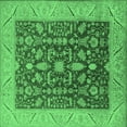 thumbnail image 1 of Ahgly Company Indoor Square Oriental Emerald Green Industrial Area Rugs, 3' Square, 1 of 4