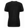 thumbnail image 2 of Womens Casual Cropped T Shirts V Neck Swiss Dot Puff Sleeve Crop Tops Summer Loose Basic Tees Tshirts, 2 of 5
