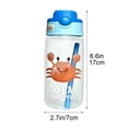 thumbnail image 3 of PEONAVET Plastic Cups With Lids And Straws Kids Toddler Sippy Cup LeakProof Portable Water Bottle Soft Silicone Mouth Straw For Baby Toddler Daily Use, 3 of 6