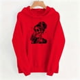 thumbnail image 4 of Molidfa Womens Line Art Skull Hoodie Cool Graphic Oversized Halloween Sweatshirt, 4 of 5