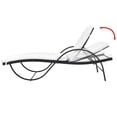 thumbnail image 3 of vidaXL Sun Loungers 2 pcs with Table Poly Rattan Black, 3 of 11