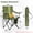Green  Light Yellow Stripes, variant on WDZS Portable Folding Camping Chair with Cooler Bag & Side Table, Heavy Duty Outdoor Director Chair, 1PC Black & Yellow Stripes with Side Table
