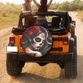 thumbnail image 3 of KAKALAD Rose Sugar Skull Girl 01 Spare Tire Cover Universal Vehicle Accessories Buckle Car Tools 15”in, 3 of 6
