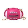 thumbnail image 1 of Sywqhk Bolso Bandolera De Hombro De Pu Ovalado Para Mujer, Monedero Informal Con Estampado De Cadena (Rosa Roja) Sywqhk Para estrenar, 1 of 9