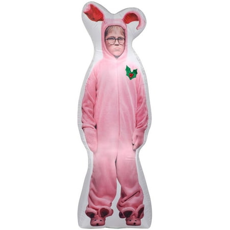 6 Gemmy Airblown Inflatable Photo Realistic Ralphie in Pink Bunny Costume