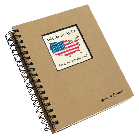 Journals Unlimited JU-60 Lets Go See All 50 - Visiting The 50 States Journal Book