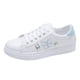 thumbnail image 1 of Zapatos blancos bordados de primavera y verano, zapatillas planas, zapatos casuales de estilo universitario para mujer, mocasines con cordones, 1 of 6