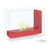 Arta Indoor / Outdoor L Shaped Ethanol Fireplace-Color:Red