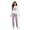 Light Purple, variant on Eternatastic Women's Ribbed Pajama Set 2 Piece Long Sleeve Crewneck Top with Cute Heart Embroidery & Straight Leg Pants Lounging L Burgundy