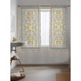 thumbnail image 3 of Farmhouse Boho Sheer Window Curtains 72 Inch Length,Rod Pocket Curtains for Bedroom Living Room Retro Chic Neutral Flowers Leaves Vines Voile Curtains & Drapes Window Treatment 52"x72" 2 Panels, 3 of 7
