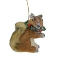 thumbnail image 3 of Northlight 5.25" Beige and White Glittered Stuffed Squirrel Christmas Ornament, 3 of 3