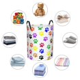 thumbnail image 3 of DouZhe Grands Paniers à Linge Pliables Étanches, Pattes de Chien Colorées Circular Hamper avec Poignées, 3 of 6