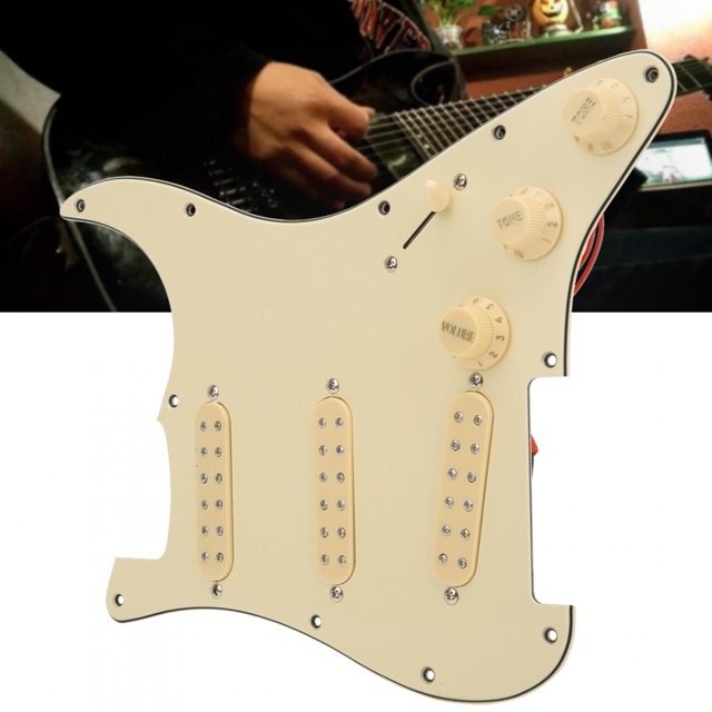 PVC Plastic Musical Instrument Accessories, Compact Appearance Guitar Pickguard Pickup, For Home Musical Instrument Accessories Electric Guitar School