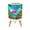 Color 2, variant on Small Trash Can with Lid Flamingo Vibrant Jungle Colorful Sunset Sky 1.8 Gallon Dog Proof Trash Can Round Garbage Can Waste Bin Wastebasket for Bathroom Bedroom Living Room