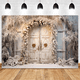 thumbnail image 3 of ckepdyeh 210cmx150cm Fondo de Navidad Tela Decoración de Puerta de Navidad Estudio Fotográfico Fondos de Fotografía para Niños,F, 3 of 8