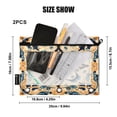 thumbnail image 3 of Boho Mandala 2 Pack Pencil Pouch for 3 Ring Binder Smooth Zipper Folders with Pockets Clear Window Pencil Case, 3 of 6