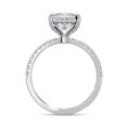 thumbnail image 4 of IGI Certified Lab Grown Diamond Ring | Center 7MM Princess Cut Halo Solitaire Engagement Wedding Rings For Women In 18K Solid White Gold | F-G, VS-SI Quality (2.40 Ctw) Ring Size-7, 4 of 7