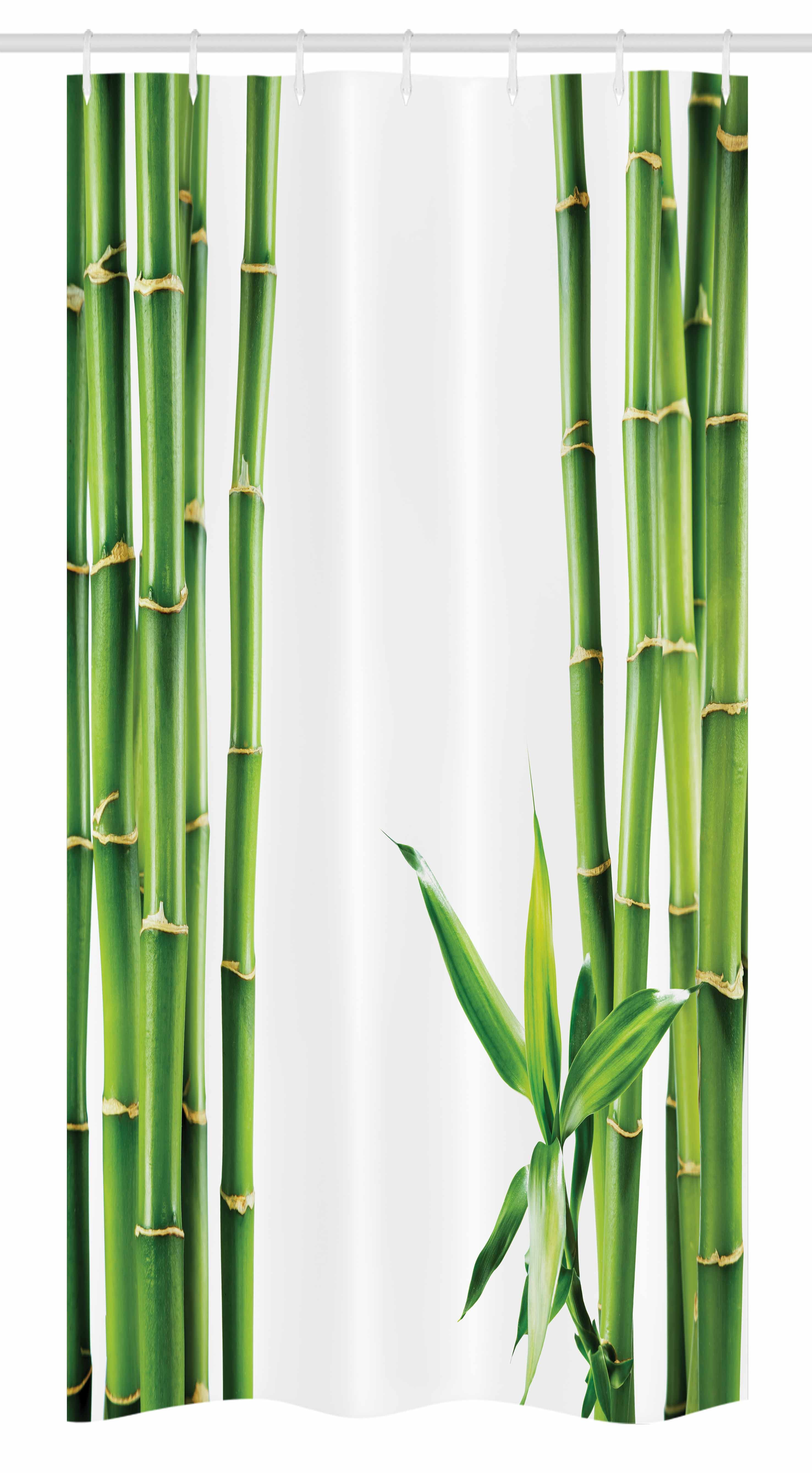 Asian Stall Shower Curtain, Branches of Bamboo Board Stalk Tropics