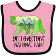 thumbnail image 3 of Inktastic Yellowstone National Park Mountains and Bear Shape Boys or Girls Baby Bib, 3 of 4
